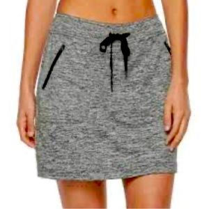 TEK GEAR Gray/black  Drawstring Skort/Skirt/shorts sz SM
